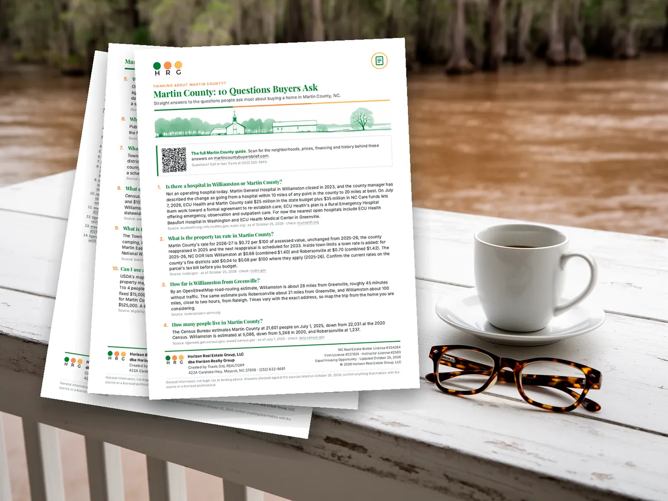 The Martin County FAQ, three printed pages